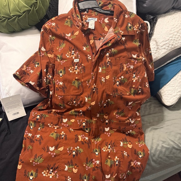 XL Duluth Trading Co Heirloom Gardening Short Coverall - Picture 1 of 2